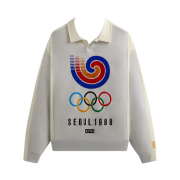 Kith Olympics Heritage Nelson Collared Pullover Light Heather Grey