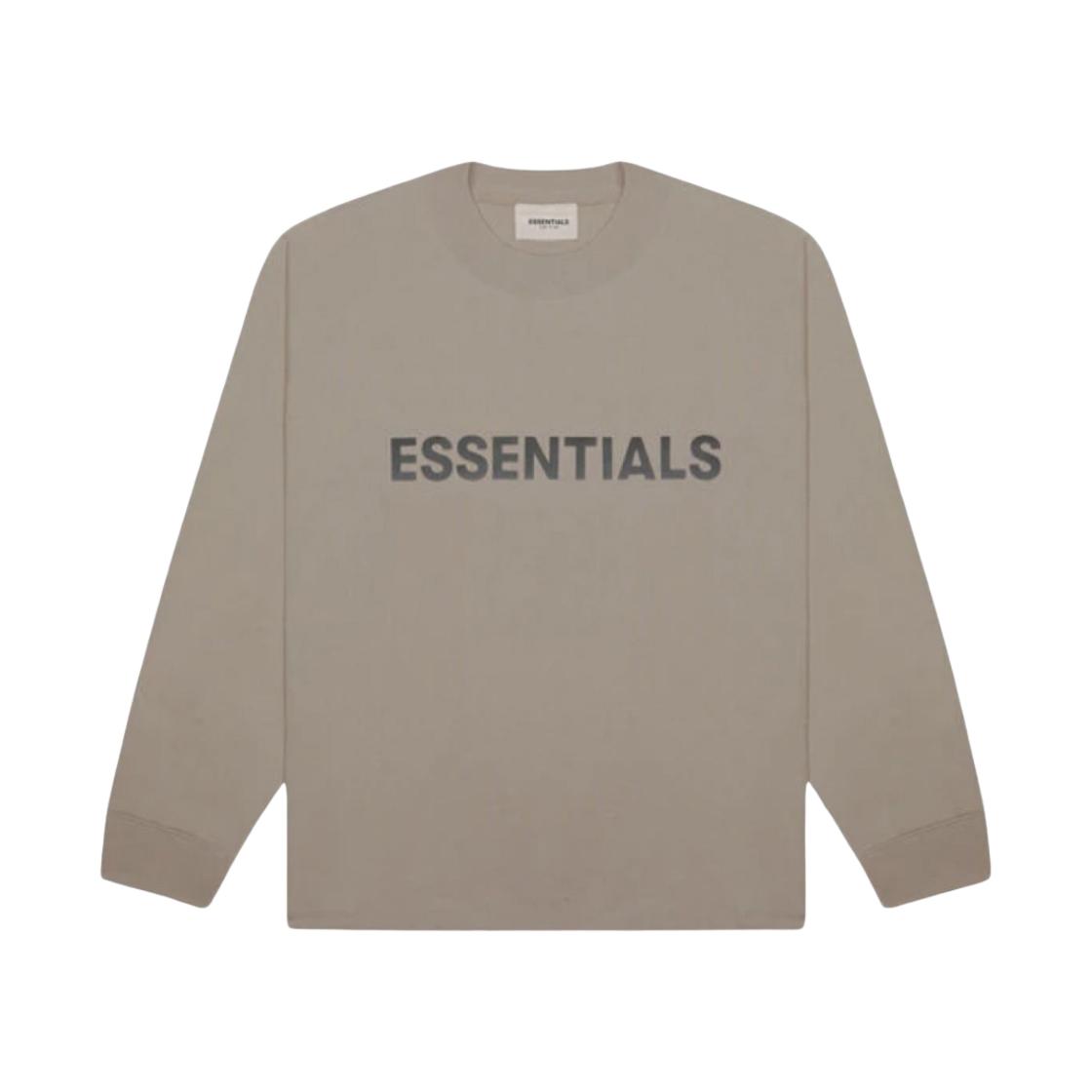 에센셜 3D 실리콘 아플리케 박시 롱슬리브 티셔츠 토프 - 20FW