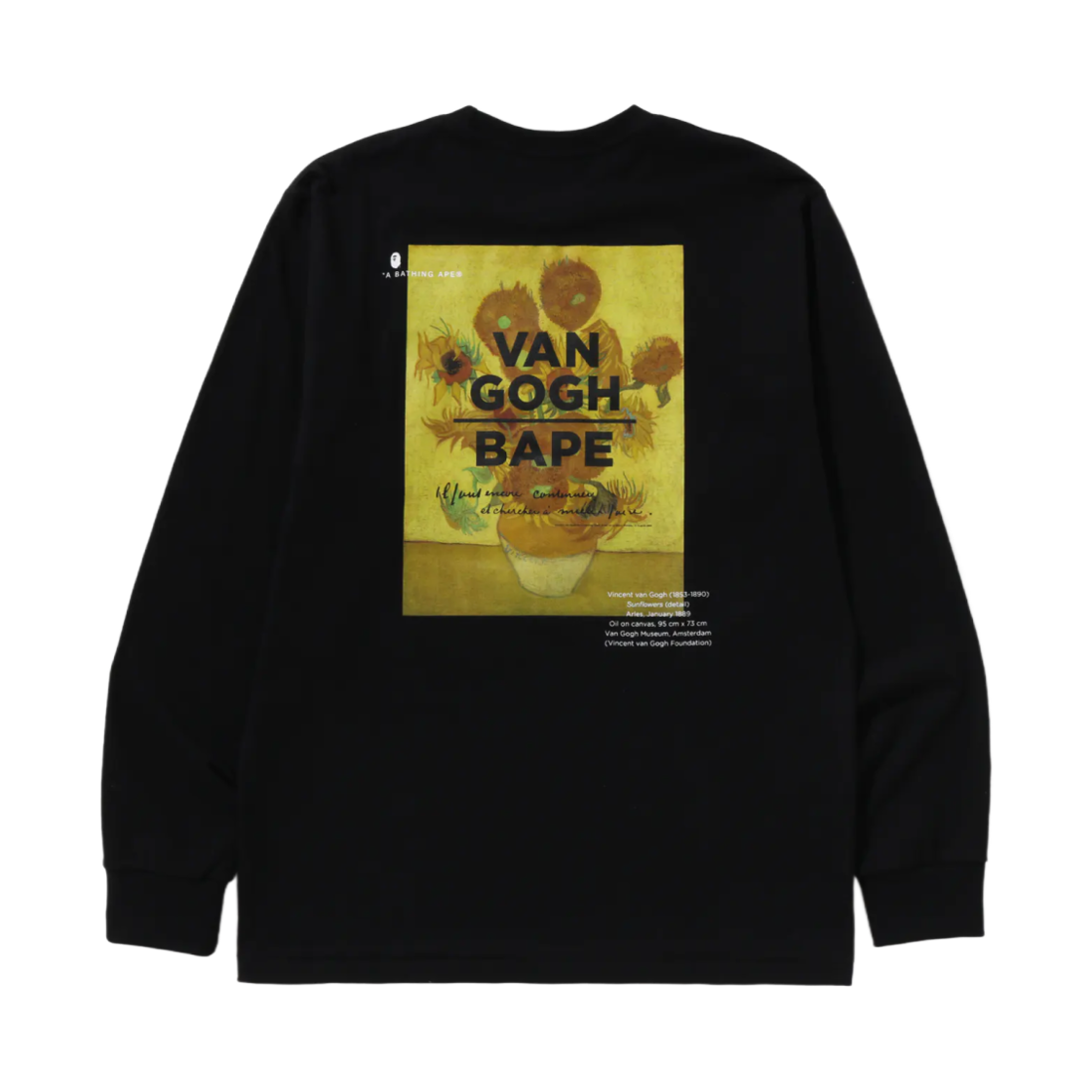 베이프 x 반 고흐 뮤지엄 롱슬리브 티셔츠 블랙 옐로우(BAPE x Van Gogh Museum L/S T-Shirt Black Yellow)