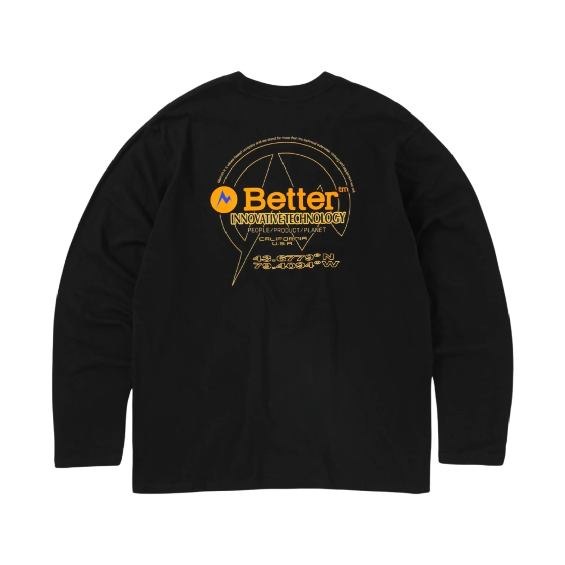 마모트 x 베러 기프트 샵 이노베이티브 테크 롱슬리브 티셔츠 블랙(Marmot x Better Gift Shop Innovative Tech L/S T-Shirt Black)