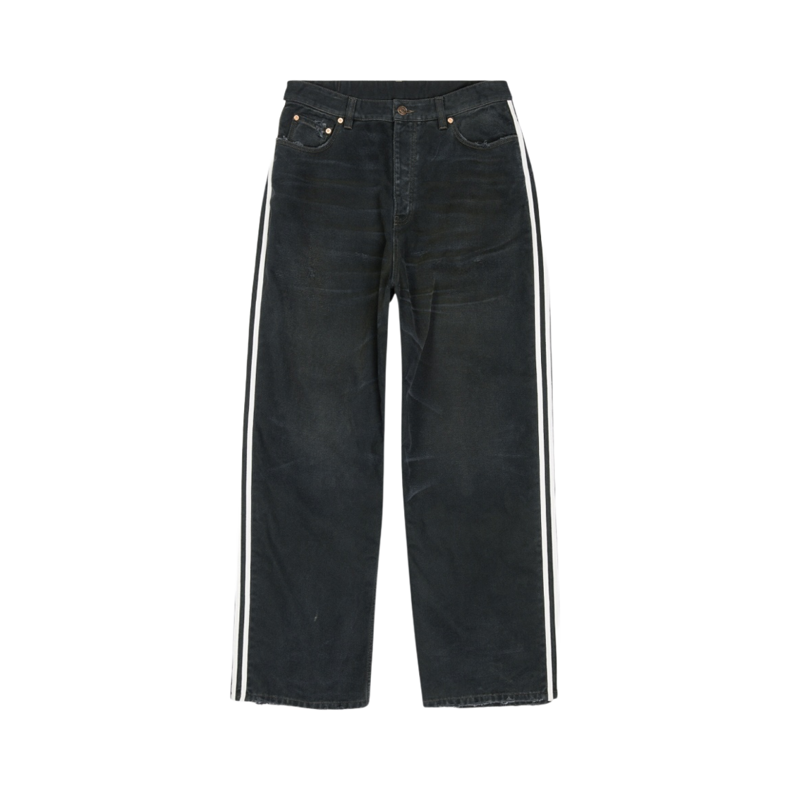 724778TNW541129 Balenciaga x Adidas Large Baggy Trousers Black