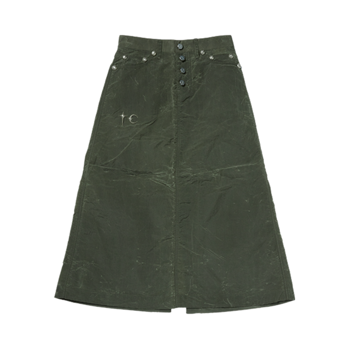 (W) 떠그 클럽 스케어드 바이오 아미 스커트 카키((W) Thug Club Scarred Bio Army Skirt Khaki)