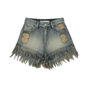 (W) Bohemian Seoul Damage Washig Shorts Blue (23 Ver.)