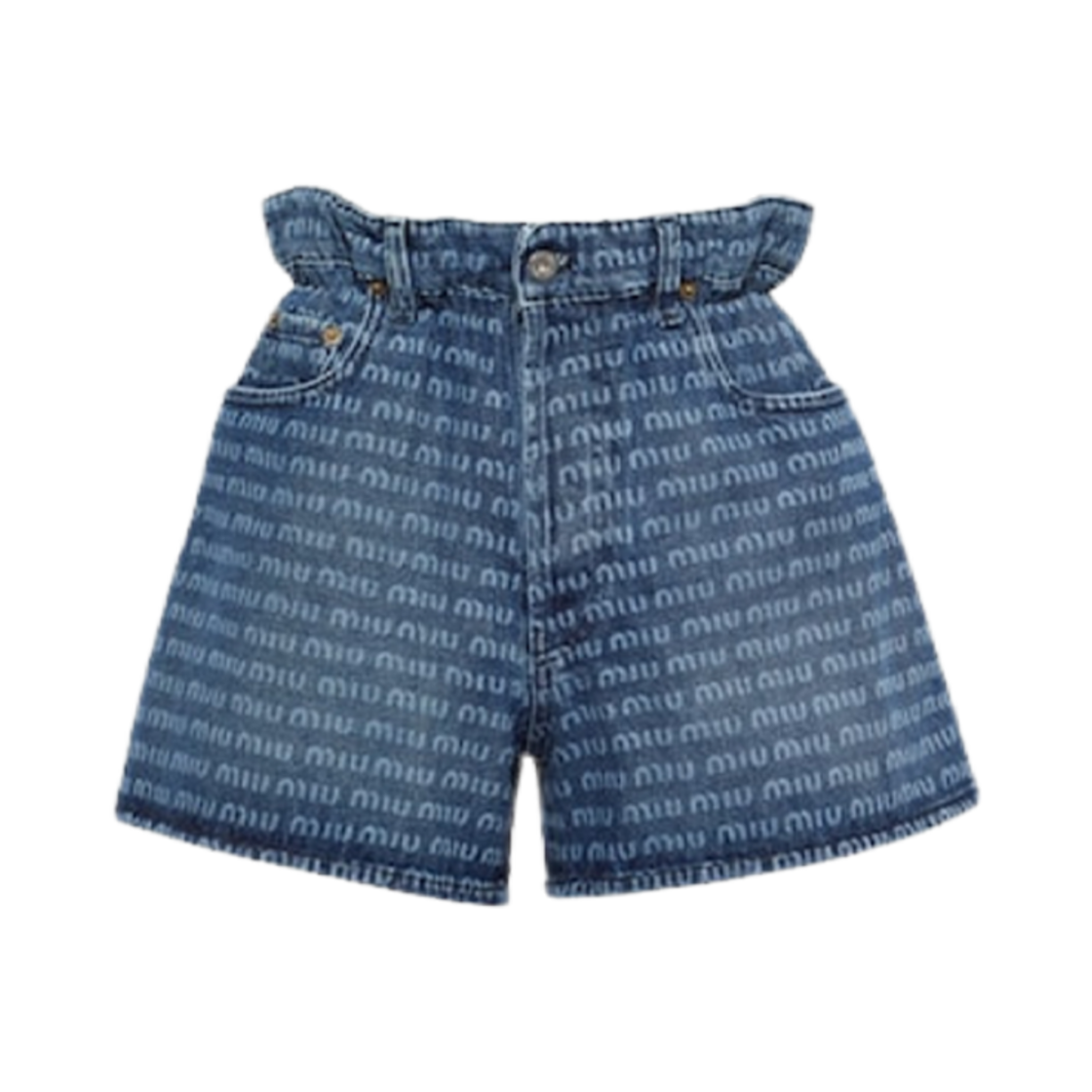 GWP424-1226-F0008 (W) Miu Miu Denim Shorts Navy