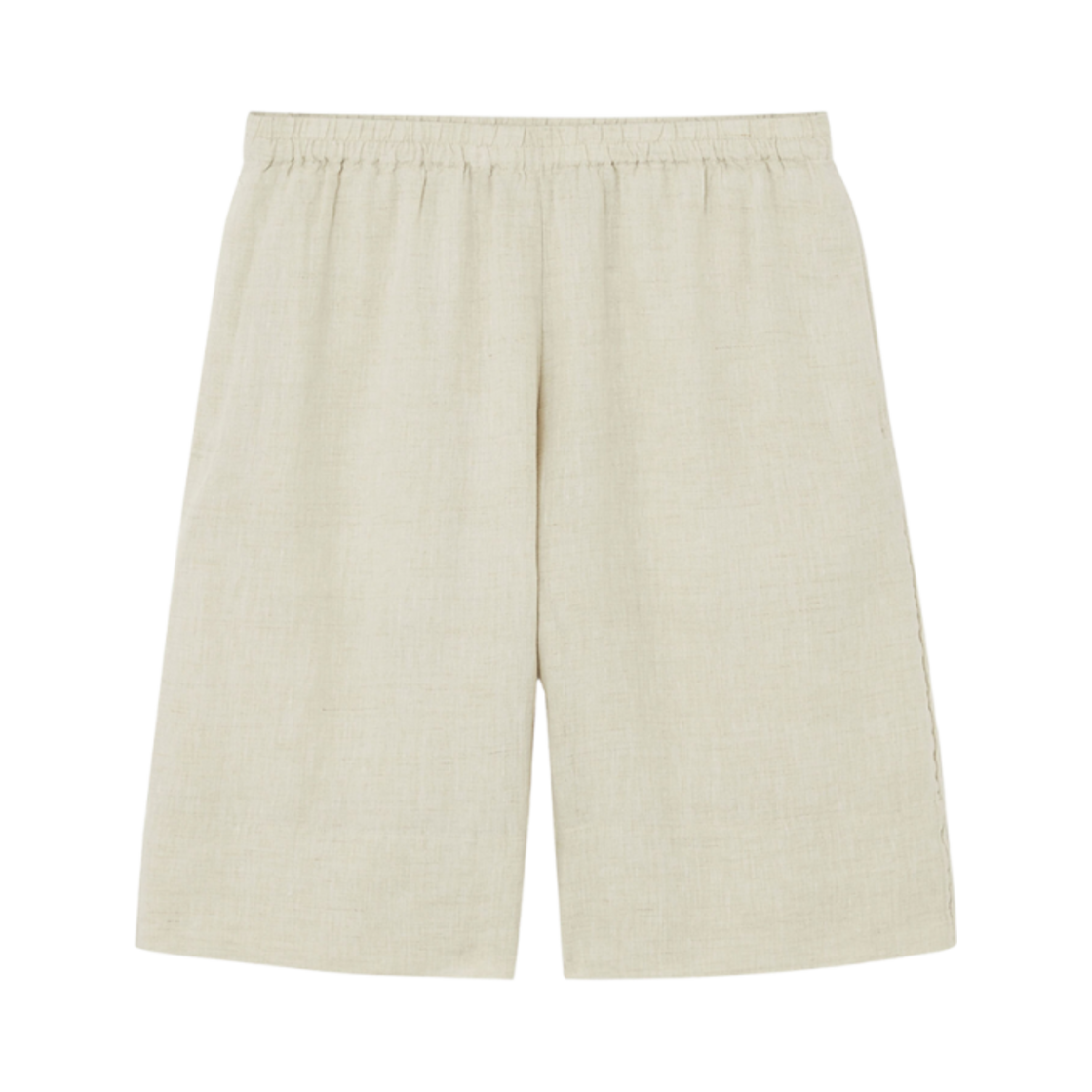 (W) 코스 엘라스틱 리넨 쇼츠 스톤((W) COS Elasticated Linen Shorts Stone)