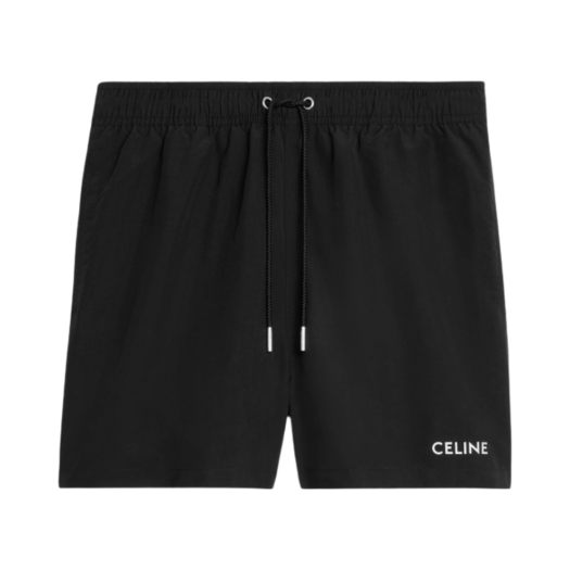 CELINE パイピング スイムショートパンツ / ナイロン ロイヤルブルー