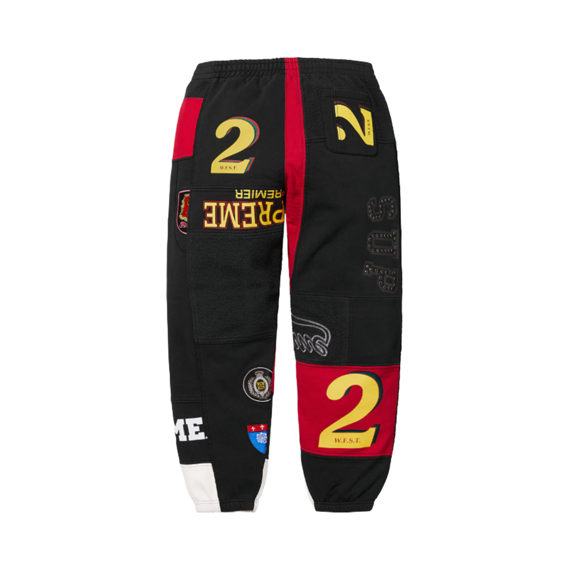 슈프림 패치워크 스웨트팬츠 블랙 - 25SS(Supreme Patchwork Sweatpants Black - 25SS) - 2