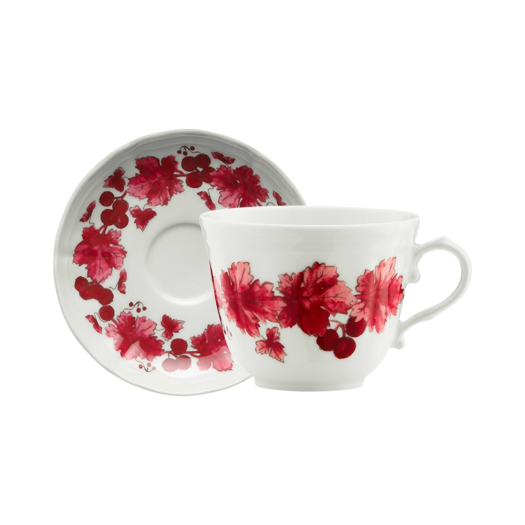 VAUT309795 GINORI1735 Babele Coffee Cup with Saucer Red
