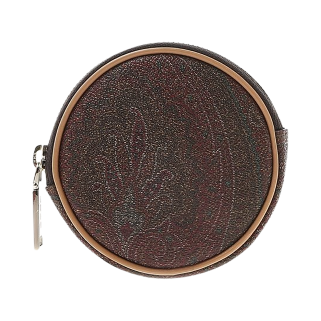 0N4968010600 Etro Paisley Round Purse Brown