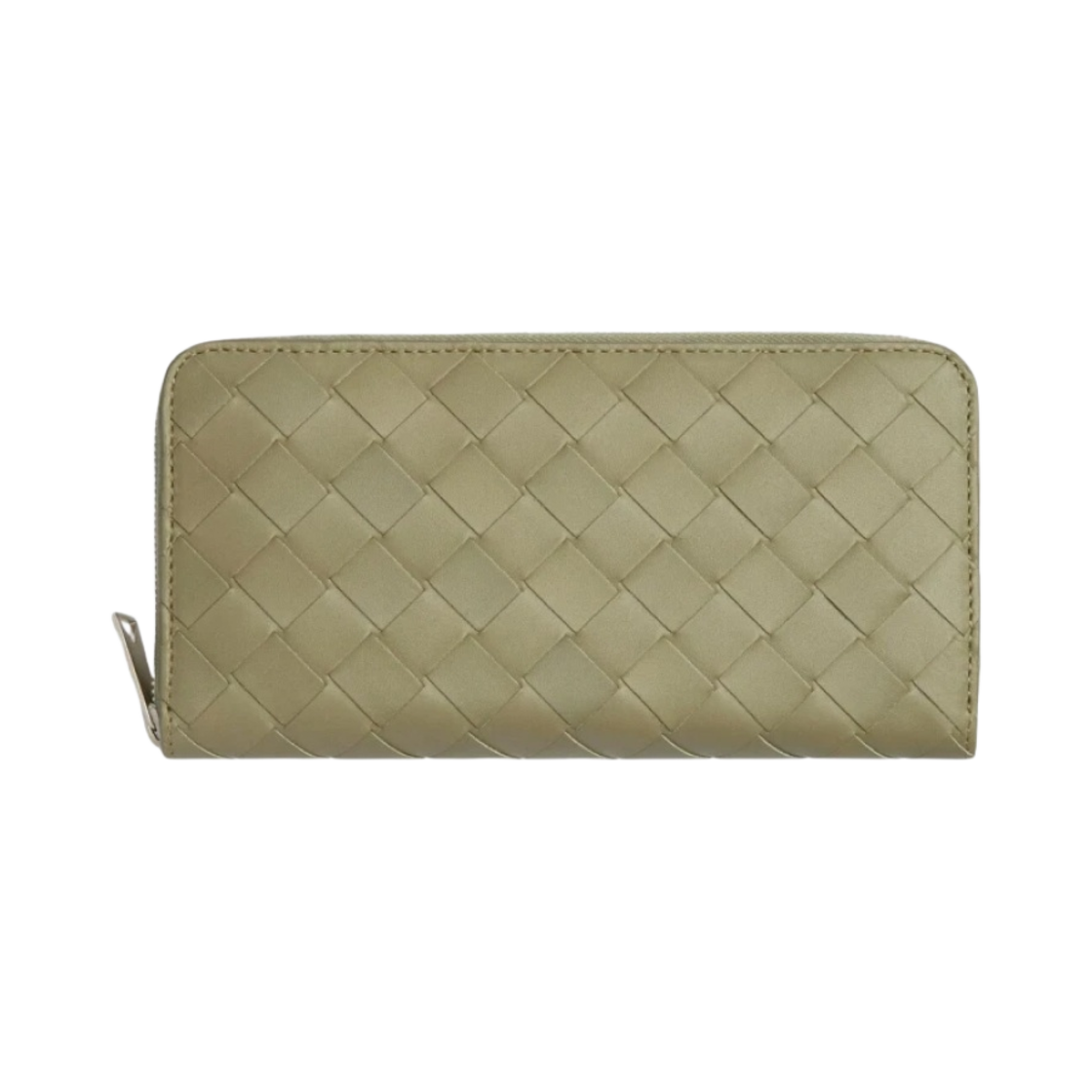 보테가 베네타 인트레치아토 집 어라운드 지갑 트래버틴 패러킷(Bottega Veneta Intrecciato Zip Around Wallet Travertine Parakeet) - 1
