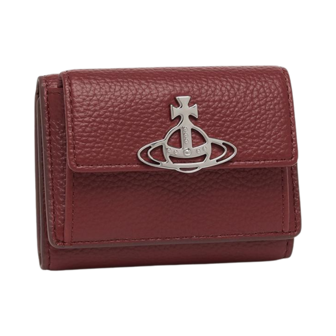 5115002UW-S000D-H407 Vivienne Westwood Orb Flap Bi-Fold Wallet Red