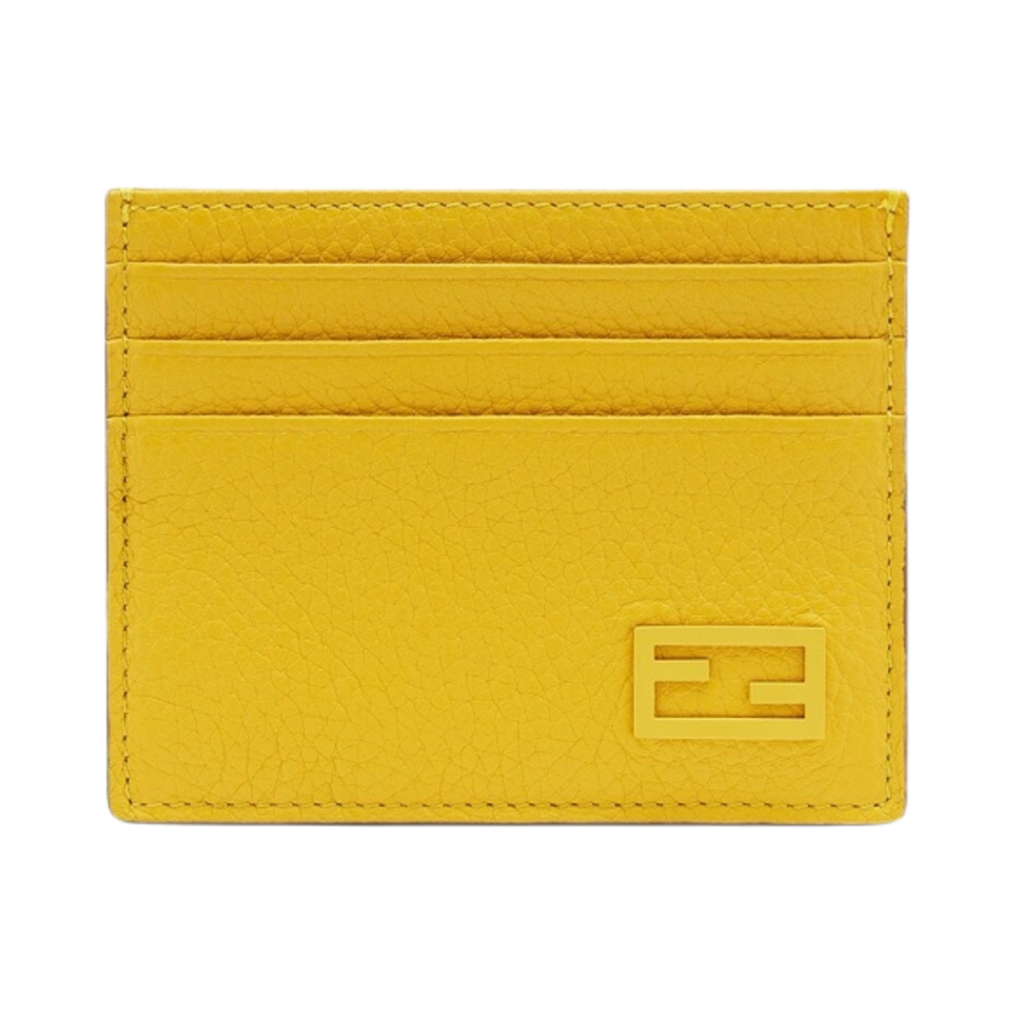 펜디 FF 바게트 레더 카드 홀더 옐로우(Fendi FF Baguette Leather Card Holder Yellow) - 1