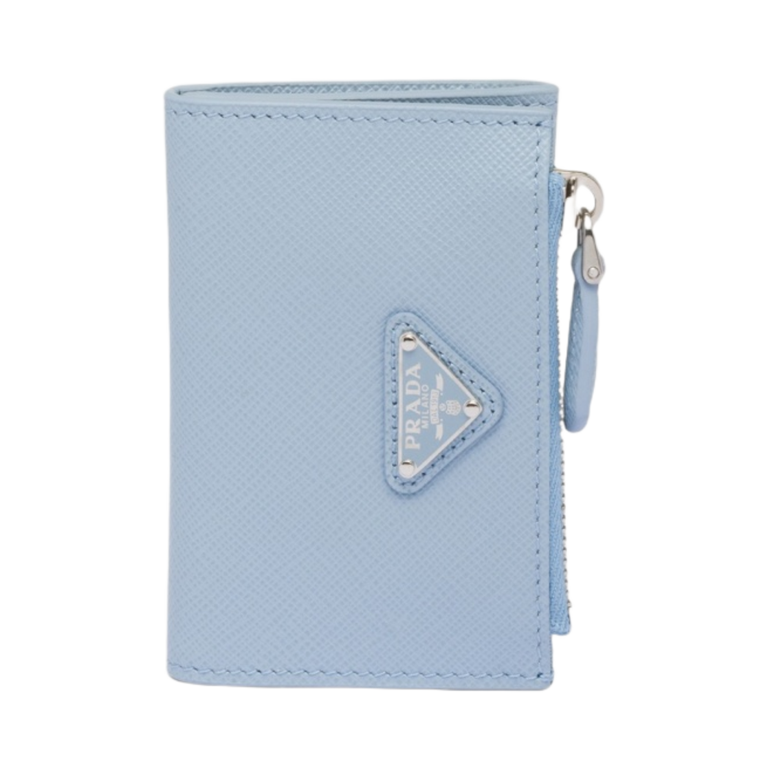 프라다 사피아노 레더 카드 홀더 페일 블루(Prada Saffiano Leather Card Holder Pale Blue) - 1