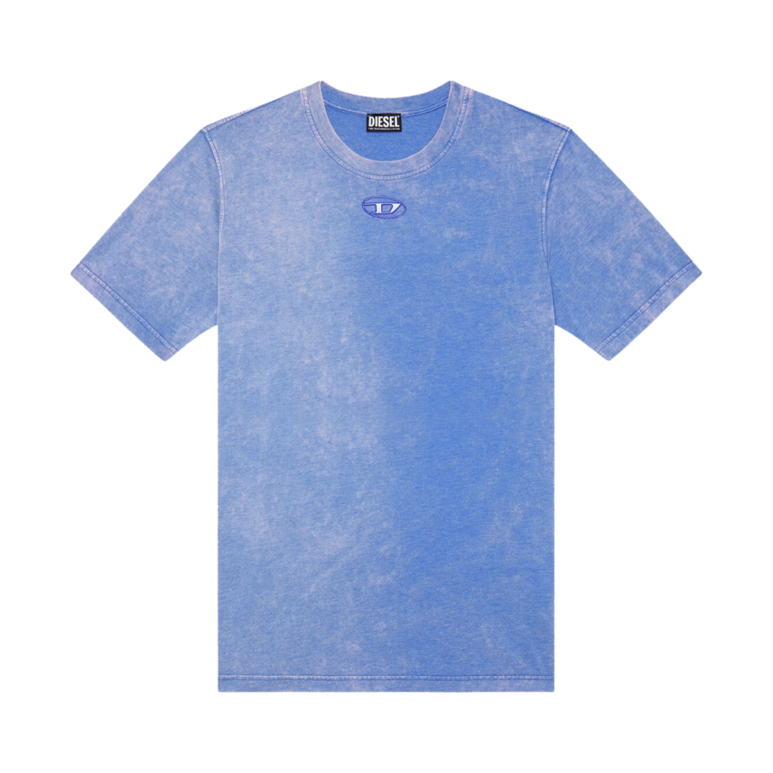 디젤 T-저스트-G1 로고 오버다이드 티셔츠 라이트 블루(Diesel T-Just-G1 Overdyed T-Shirt with Logo Light Blue) - 1