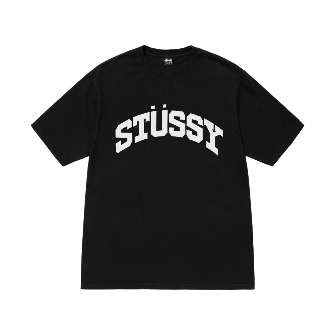 스투시 블록 스포츠 피그먼트 다이드 티셔츠 블랙