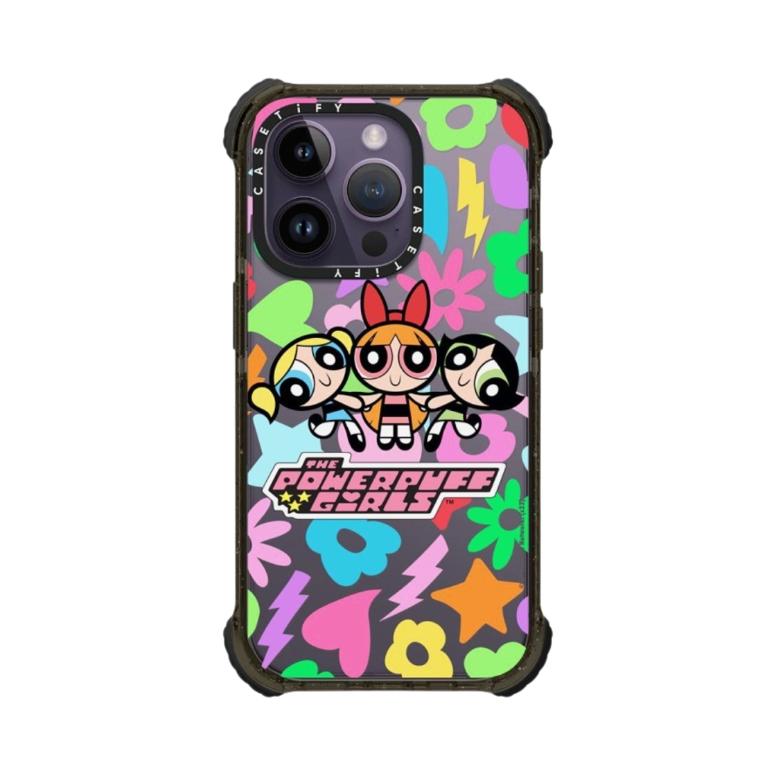 케이스티파이 x 파워퍼프걸 아이폰 아이콘 울트라 임팩트 범퍼 케이스 클리어 블랙(Casetify x The Powerpuff Girls iPhone Icons Ultra Impact Bumper Case Clear Black) - 2