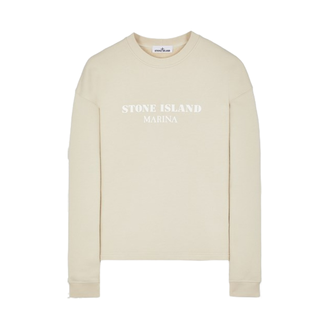 7915671X6-V0097 Stone Island 671X6 Marina Cotton Fleece Crewneck Sweatshirt Stucco - 23FW