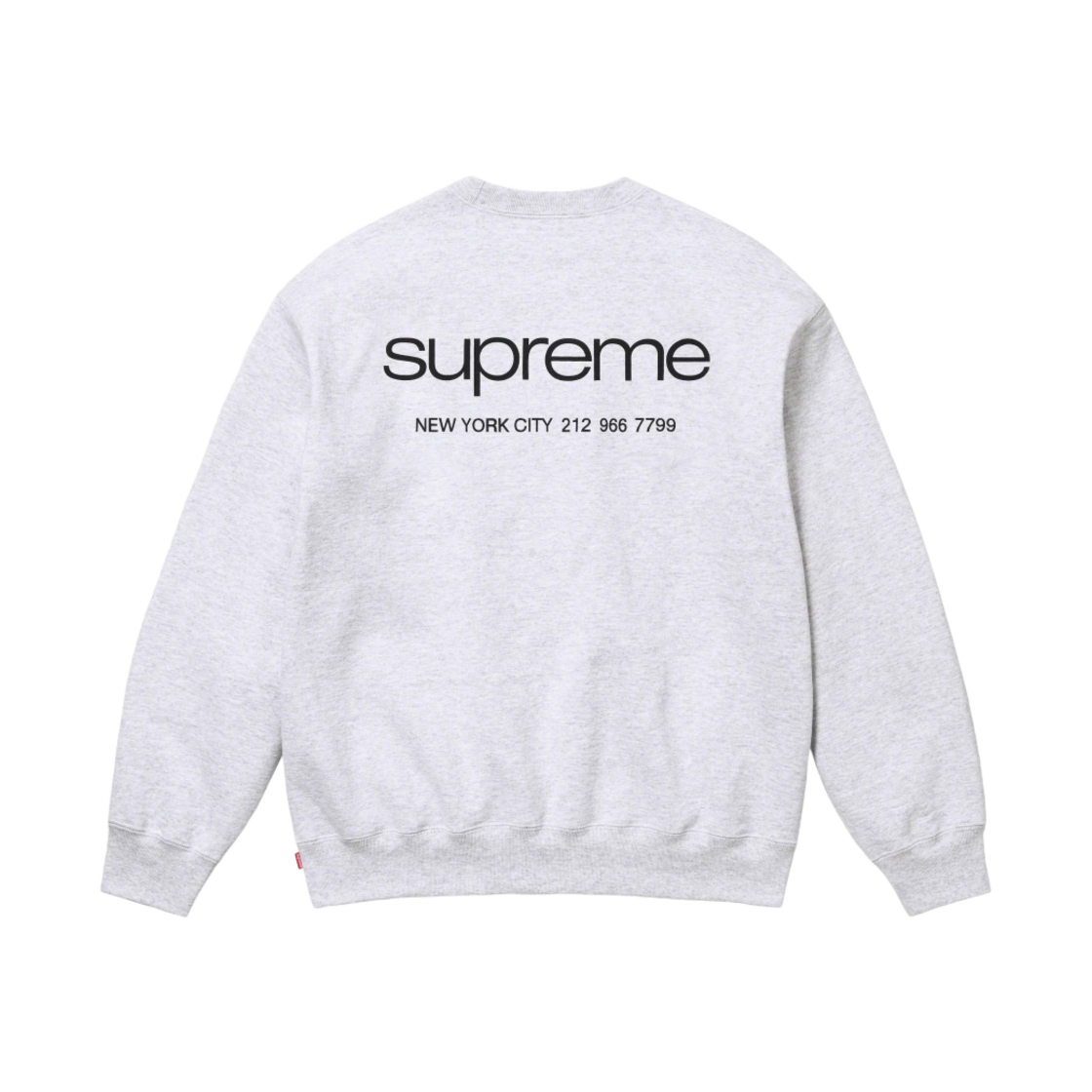 슈프림 NYC 크루넥 애쉬 그레이 - 23FW