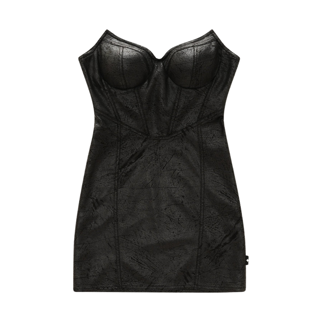(W) 에스엠에프케이 와일드월드 데빌 락 숏 튜브 드레스 블랙((W) SMFK Wildworld Devil Rock Short Tube Dress Black)