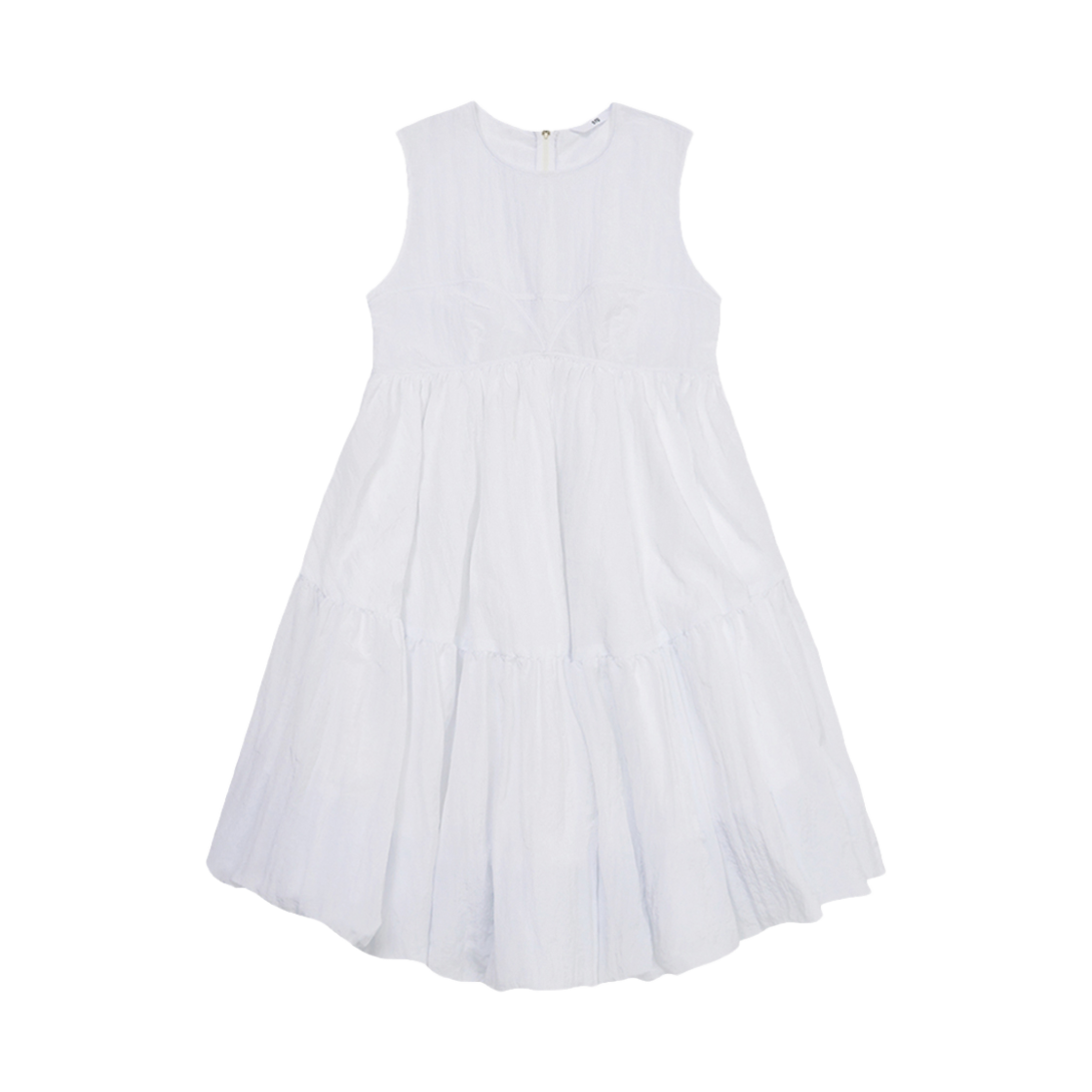 에스티유 우먼즈 포플린 슬리브리스 드레스 화이트