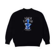 Ader Error Portrait Trophy Logo Knit Black
