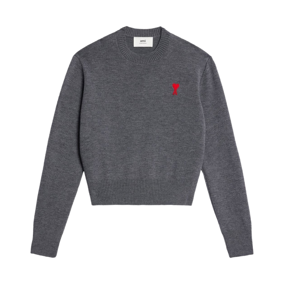 FKS001-001-551 (W) AMI de Coeur Sweater Heather Grey