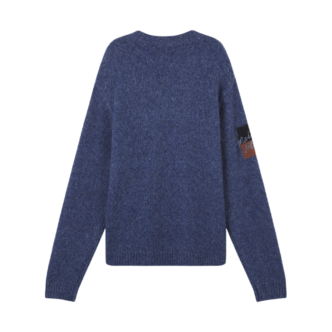 메종 키츠네 폭스 인타르시아 컴포트 점퍼 데님 블루 멜란지(Maison Kitsune Fox Intarsia Comfort Jumper Denim Blue Melange) - 2