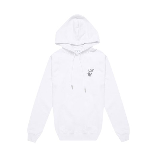 (W) Off-White Chine Arrow Reg Hoodie White Multicolor