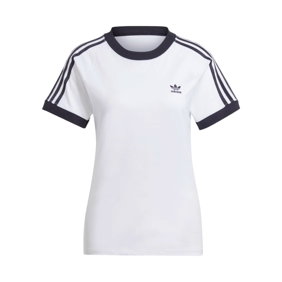 (W) 아디다스 아디컬러 클래식 슬림 3S 티셔츠 화이트 - KR 사이즈