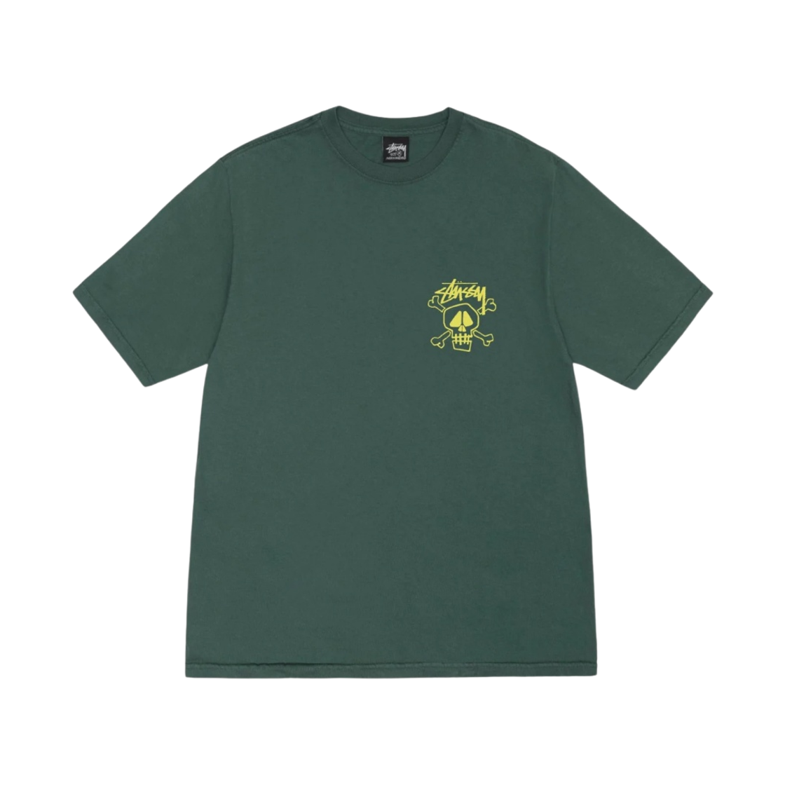 스투시 스컬 & 본즈 피그먼트 다이드 티셔츠 포레스트(Stussy Skull & Bones Pigment Dyed T-Shirt Forest) - 2