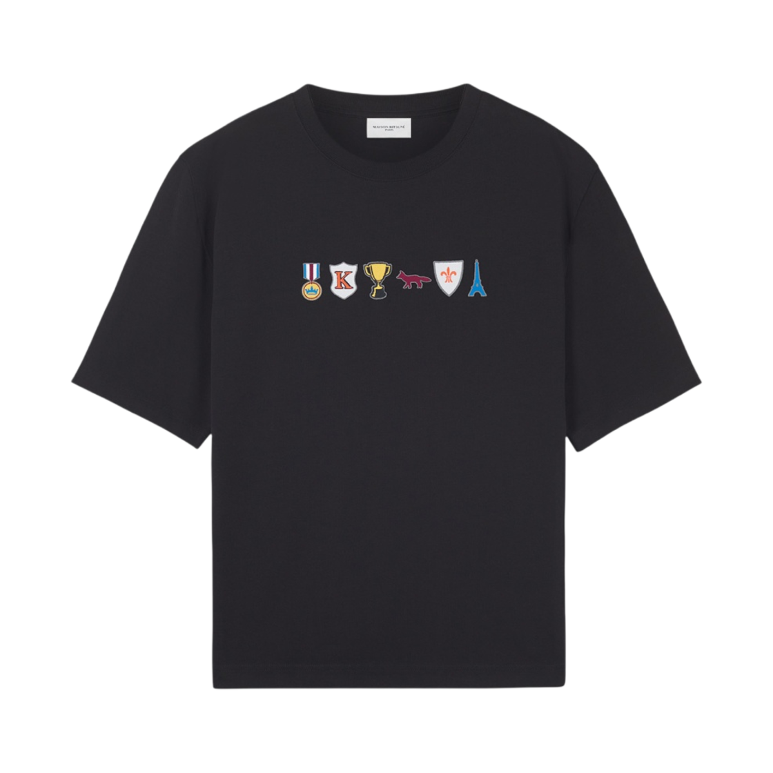 LM00122KJ0119-P199 Maison Kitsune Prizes Oversize T-Shirt Black