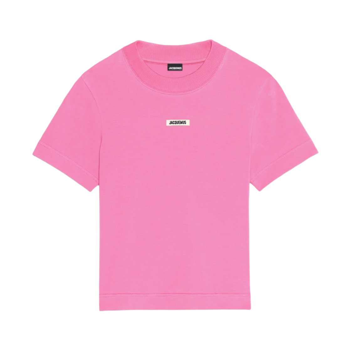 (W) 자크뮈스 르 티셔츠 그로그랭 티셔츠 핑크((W) Jacquemus Le T-Shirt Gros Grain T-Shirt Pink) - 1