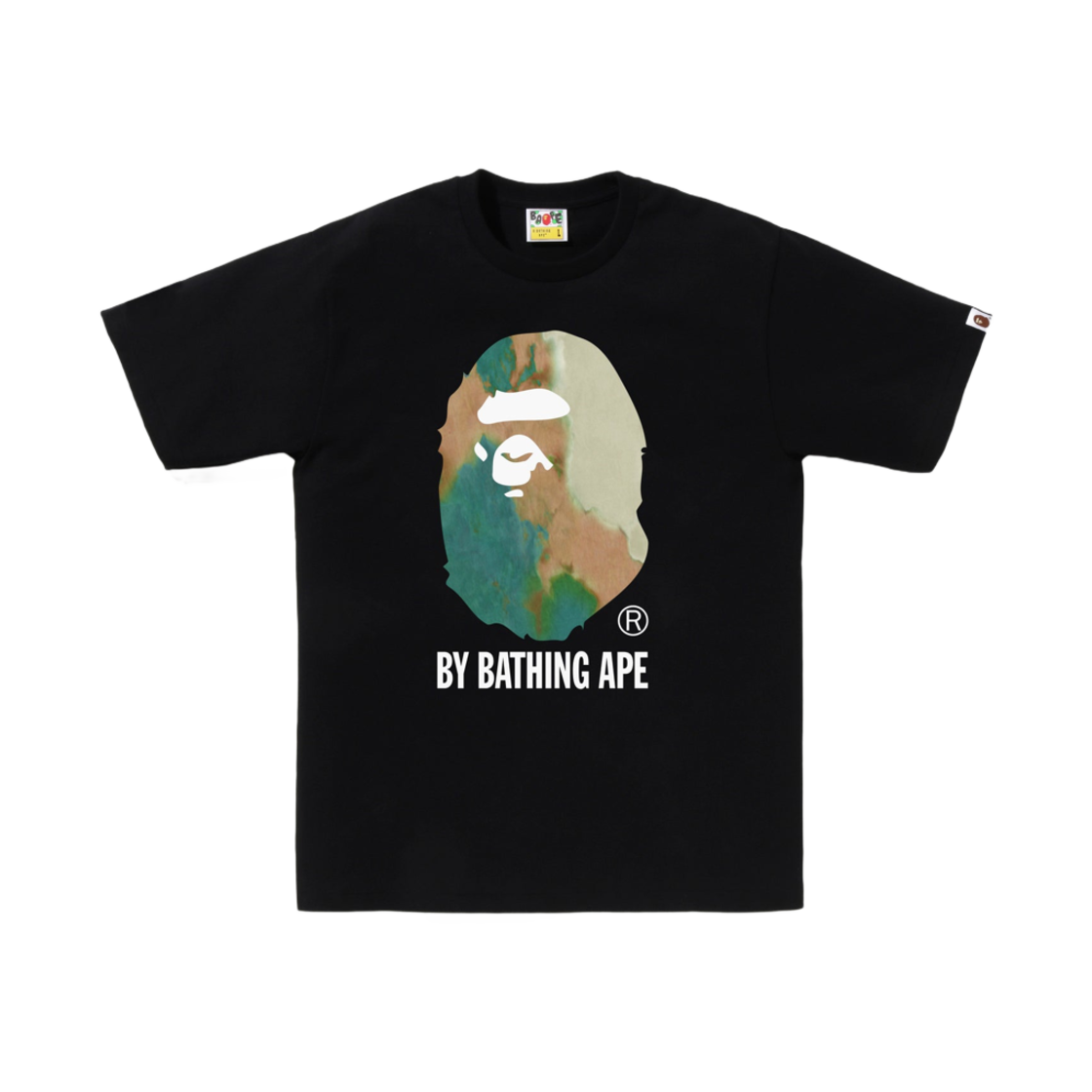 베이프 타이 다이 바이 베이싱 에이프 티셔츠 베이지 블랙(BAPE Tie Dye By Bathing Ape T-Shirt Beige Black)