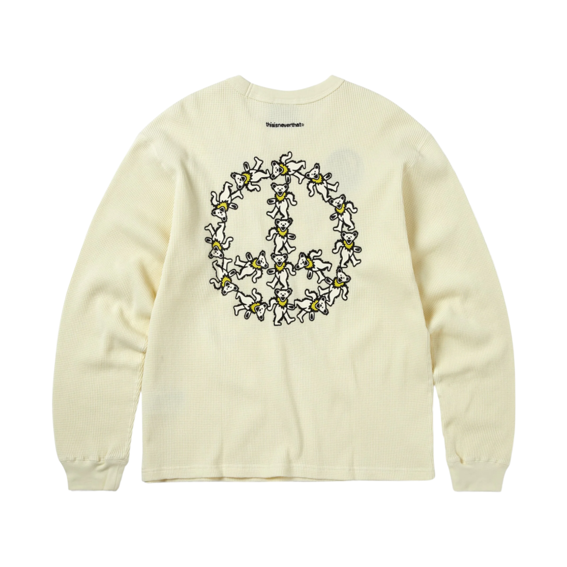 디스이즈네버댓 x 그레이트풀 데드 피스 베어스 와플 롱슬리브 탑 오프 화이트(thisisneverthat x Grateful Dead Peace Bears Waffle LS Top Off White) - 2