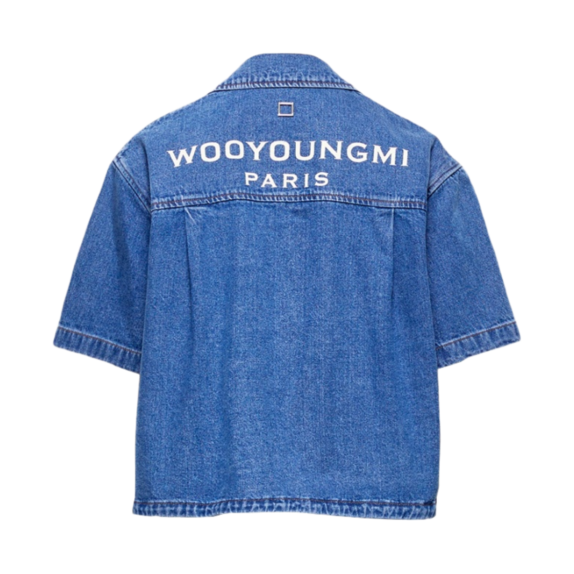 (W) 우영미 데님 크롭 셔츠 블루 - 23SS((W) Wooyoungmi Denim Cropped Shirt Blue - 23SS) - 1