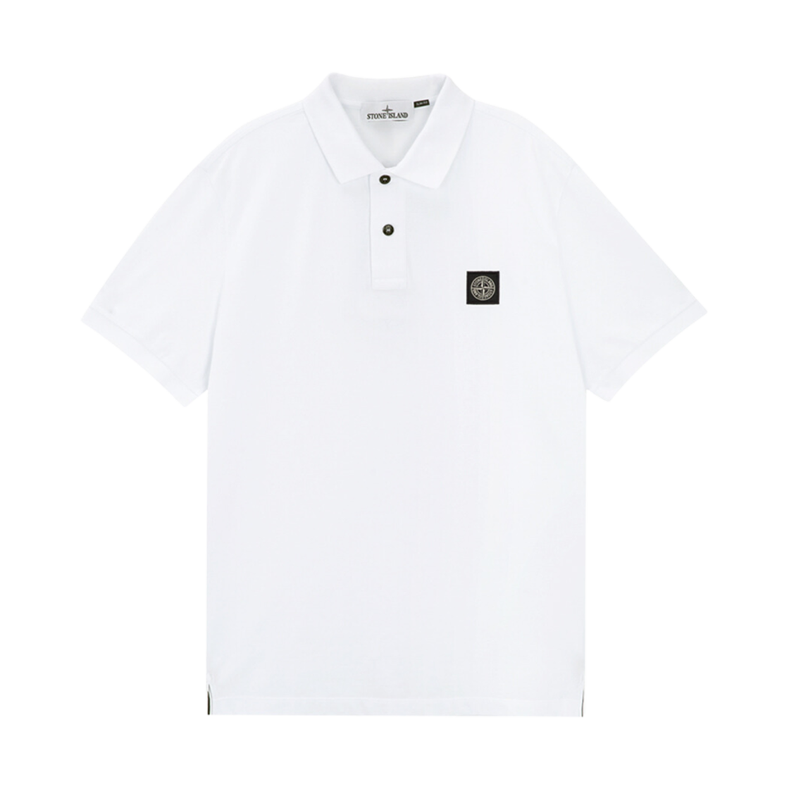 81152SC17-A0001 Stone Island 2SC17 Stretch Organic Cotton Pique Slim Fit S/S Polo Shirt White - 24FW