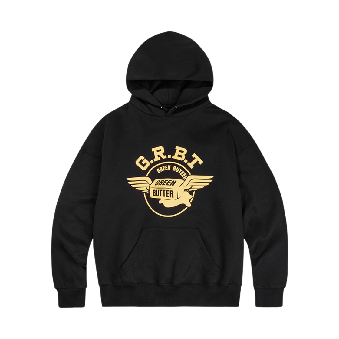 그린버터 버터 윙 플러프 후드 블랙