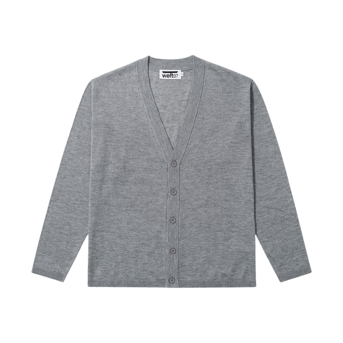 WF2401KT01GR Weft07 Minimal Cardigan Grey