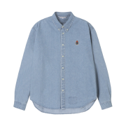 Heritage Floss Crest Denim Shirt Light Indigo