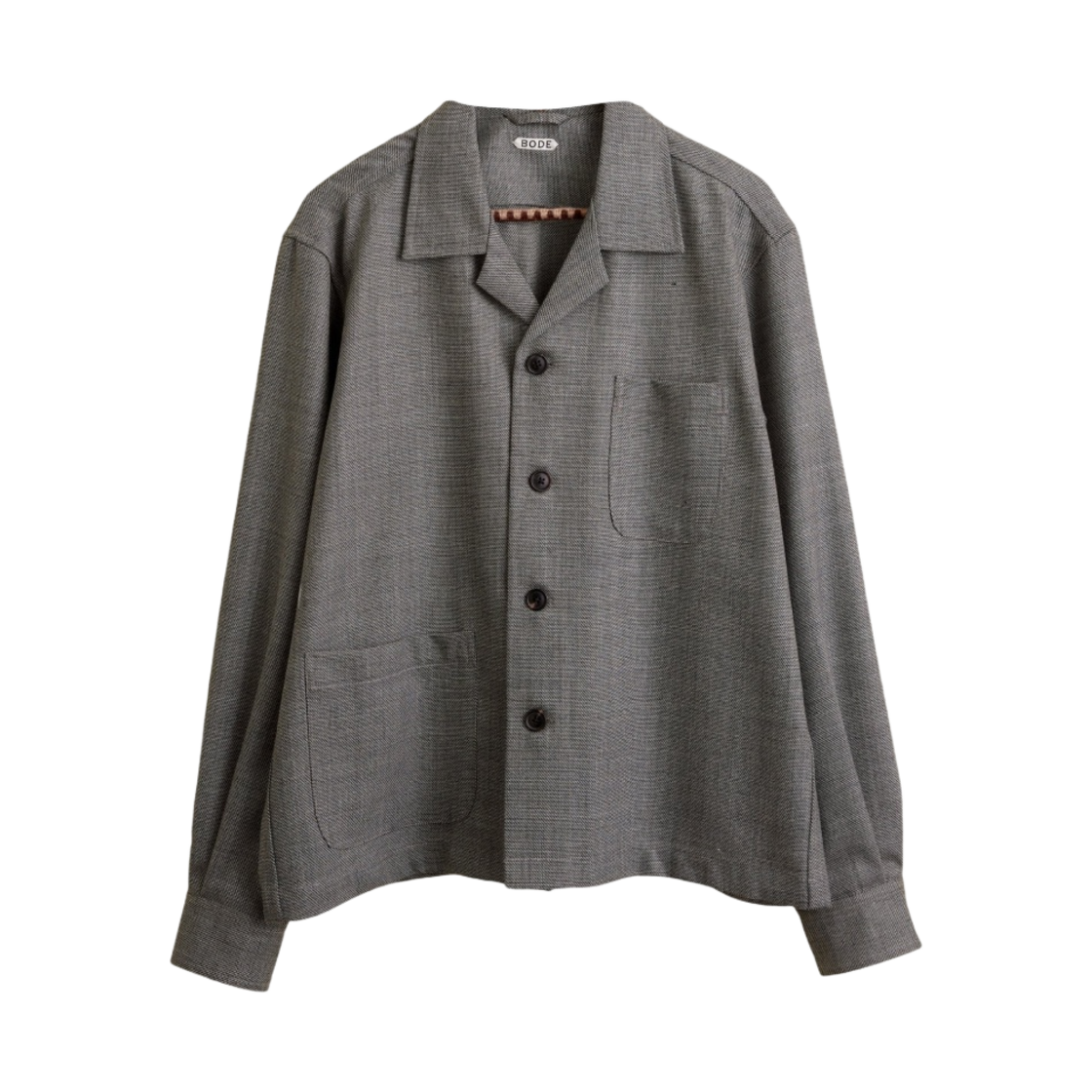 - Bode Granite Stair Long Sleeve Shirt Grey