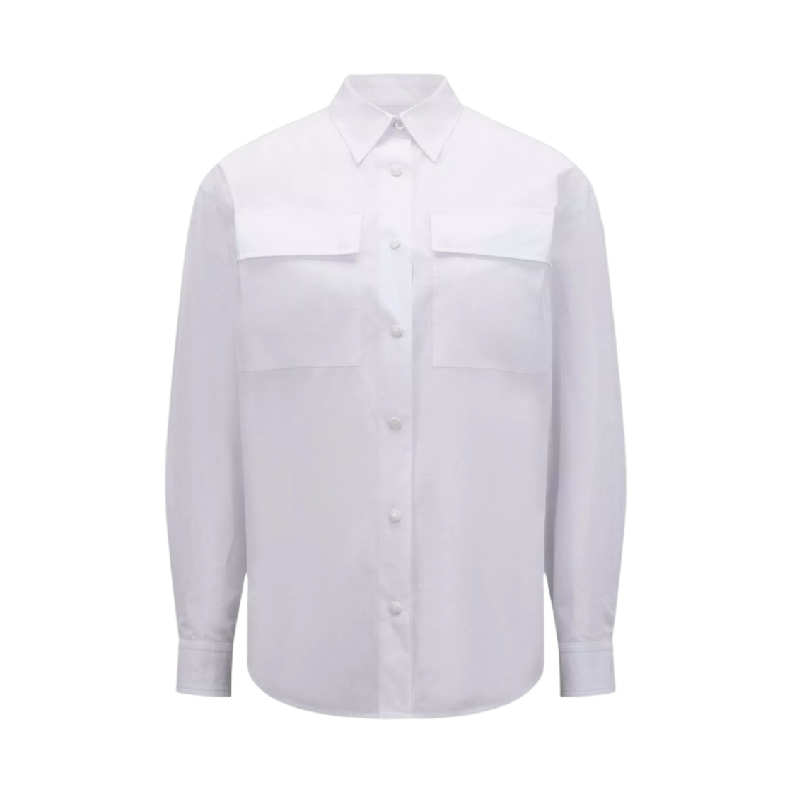 (W) 몽클레르 코튼 포플린 셔츠 오프 화이트 - 23SS((W) Moncler Cotton Poplin Shirt Off White - 23SS) - 1