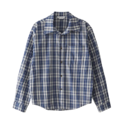 Blue Sunflower Formal Checkered Shirt Mid Blue