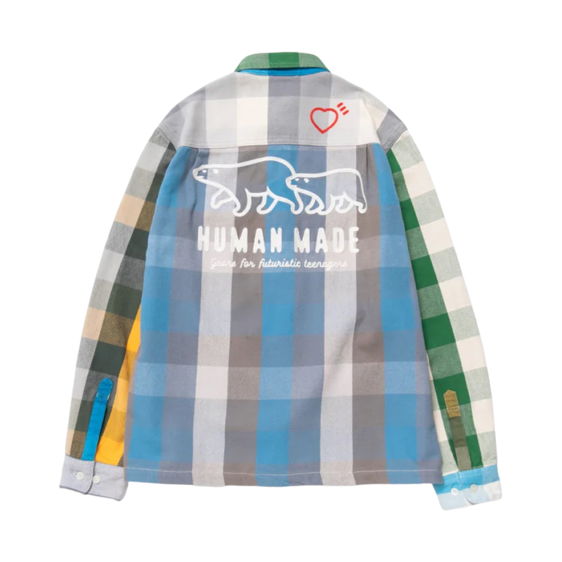 휴먼 메이드 크레이지 체크 플란넬 셔츠 블루(Human Made Crazy Checked Flannel Shirt Blue) - 2