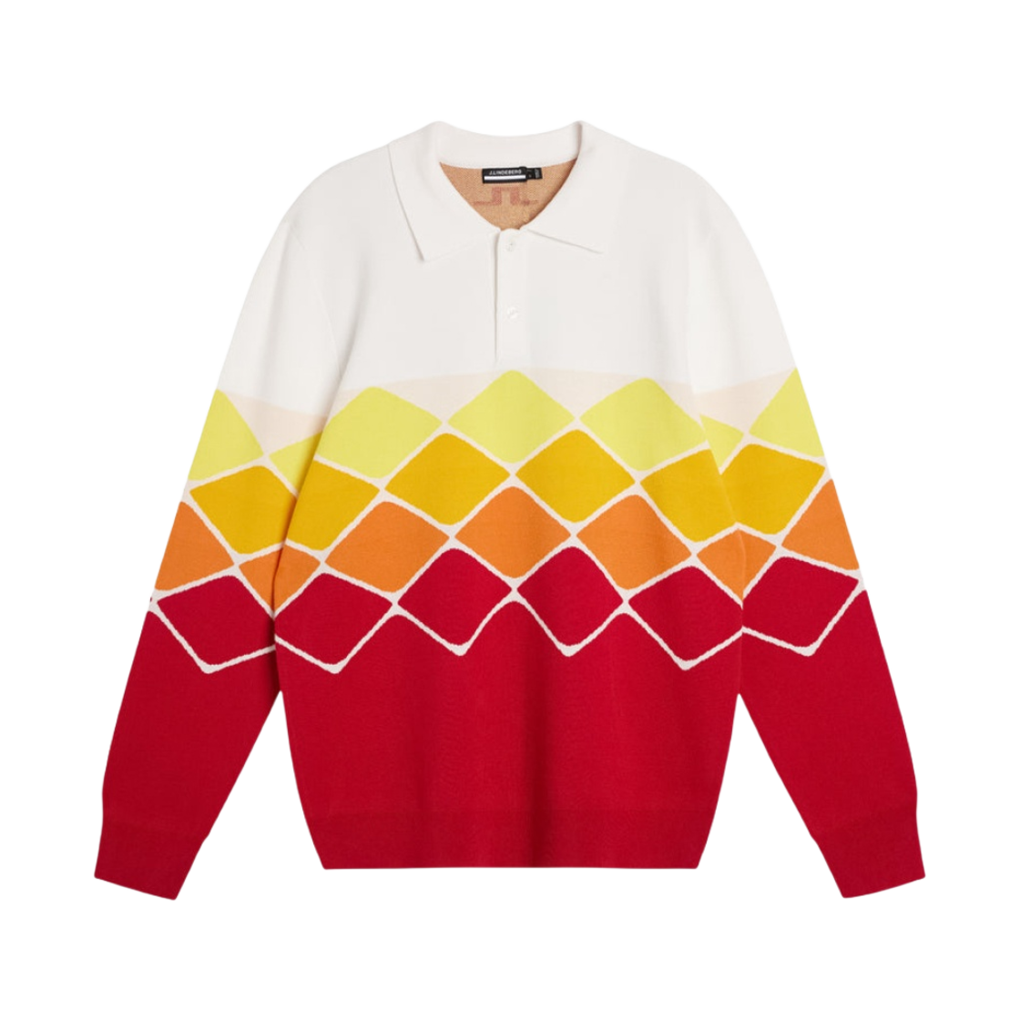 AMKW08158-G098 J.Lindeberg Ron Knitted Shirt Chili Pepper