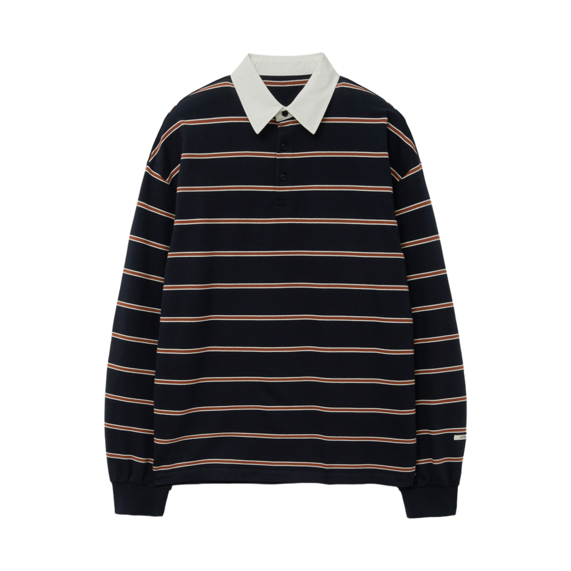 티엔지티 오버사이즈 스트라이프 칼라 티셔츠 네이비(TNGT Over-fit Size Stripe Collar T-Shirts Navy) - 1