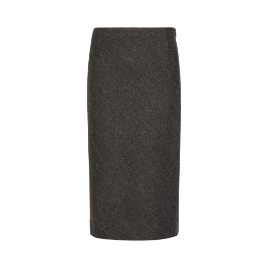 SI0MA0001S53338855F (W) Maison Margiela Herringbone A-Line Skirt Dark Grey