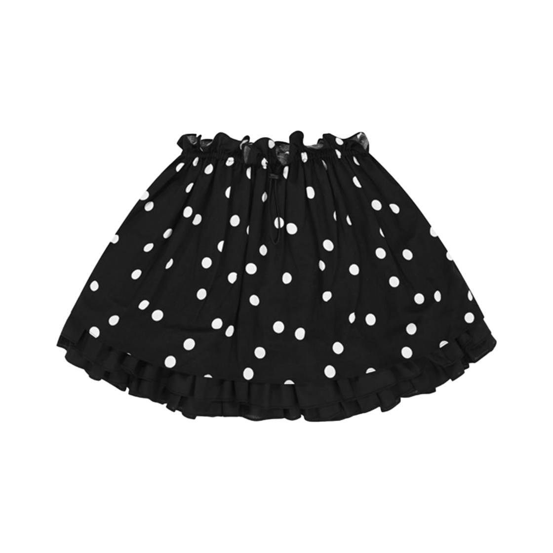 플레따 프릴 도트 미니 스커트 블랙(FLETTA Frill Dot Mini Skirt Black)