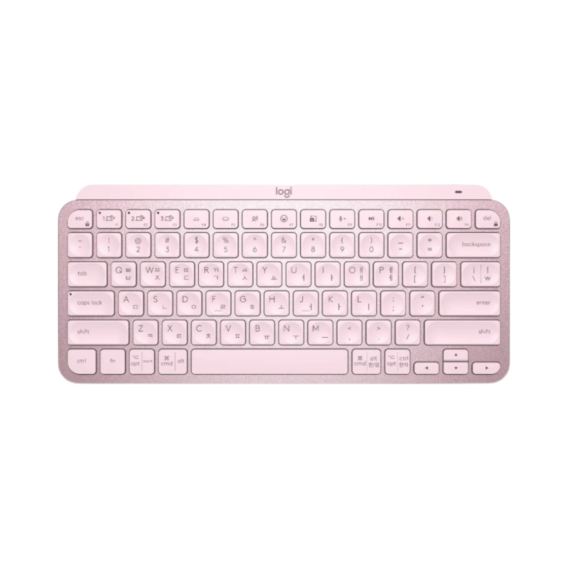 로지텍 MX 키 미니 미니멀 무선 일루미네이티드 키보드 로즈 핑크 국문 자판 (국내 정식 발매 제품)(Logitech MX Keys Mini Minimal Wireless Illuminated Keyboard Rose Pink Korean Layout (Korean Ver.))