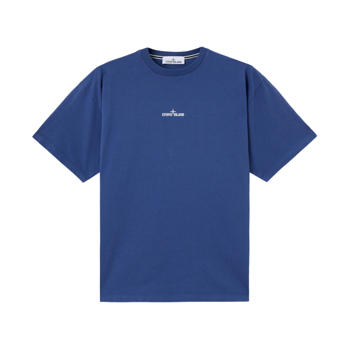 스톤 아일랜드 21002RC 콤베드 오가닉 코튼 저지 숏슬리브 티셔츠 컴퍼스 카모 프린트 마린 블루 - 25SS(Stone Island 21002RC Combed Organic Cotton Jersey Short-Sleeve T-Shirt with Compass Camo Print Marine Blue - 25SS) - 1