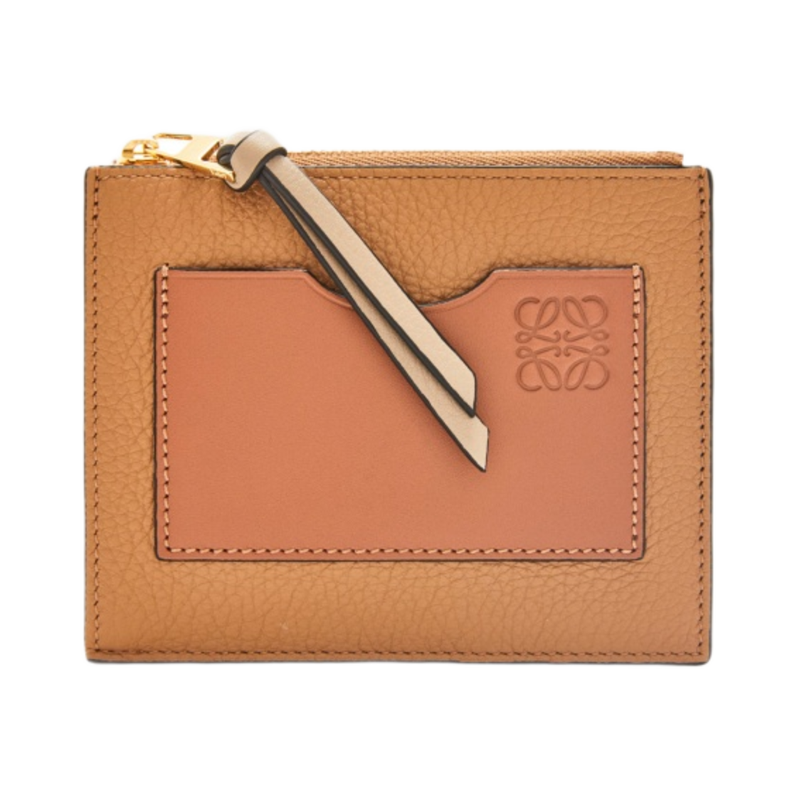 로에베 라지 코인 카드 홀더 소프트 그레인드 카프스킨 토피 탄(Loewe Large Coin Card Holder in Soft Grained Calfskin Toffee Tan) - 1